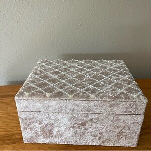 White Barn Candle Company Beaded Velvet Chest